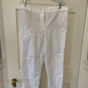 Talbots White Perfect Crop Pants